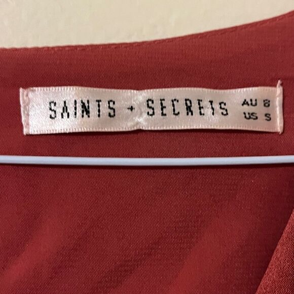 Saints and Secrets mini dress vneck womans small - Picture 8 of 10